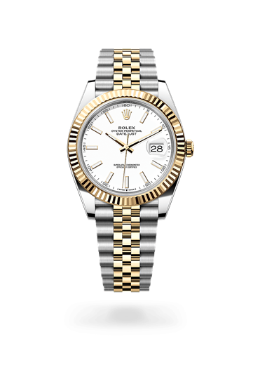 Datejust 41 * Oyster, 41 mm, Oystersteel and yellow gold with a Slate Fluted bezel and Oyster, three-piece solid links bracelet