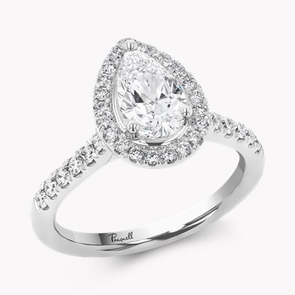 Pear Shaped Diamond Cluster Ring