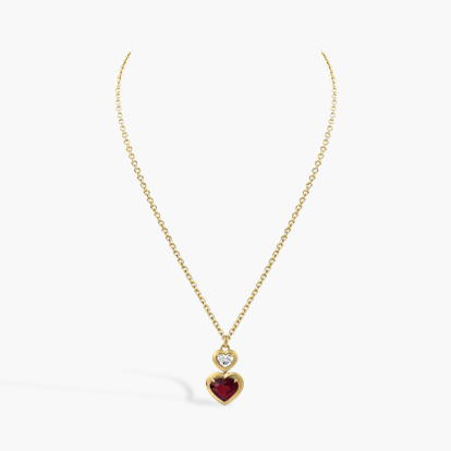 Skimming Stone 3.01ct Mozambican Ruby and Diamond Pendant