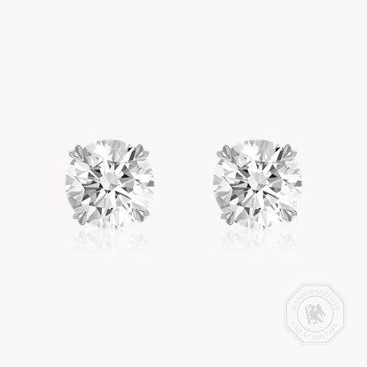 Windsor Diamond Stud Earrings 4.00CT in 18CT White Gold