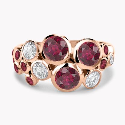 Bubbles Ruby and Diamond Dress Ring