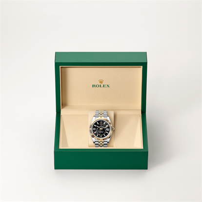Sky-Dweller, Oyster, 42 mm, Oystersteel and yellow gold watch inside presentation box