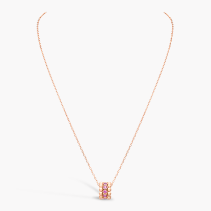 Bohemia Brilliant Cut Natural Sapphire Three Row Pendant