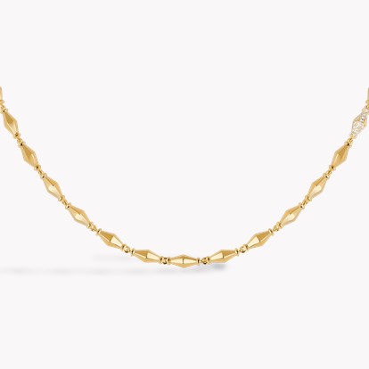 Cleopatra 0.188ct Diamond Gold Link 45cm Mini Necklace