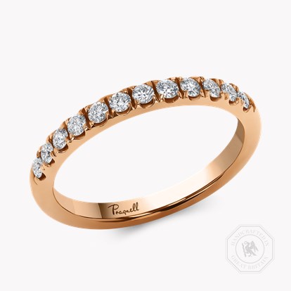 Brilliant Cut Diamond Half Eternity Ring 0.33ct in 18ct Rose Gold