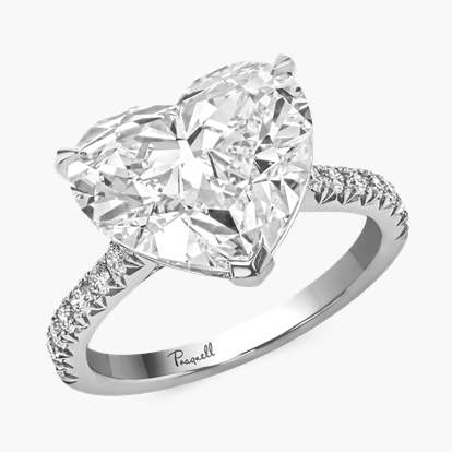 Masterpiece Aurora 6.17ct Heartshape Diamond Solitaire Ring in Platinum