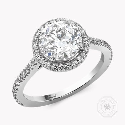 Celestial Brilliant Cut 2.08ct Type IIA Diamond Cluster Ring in Platinum