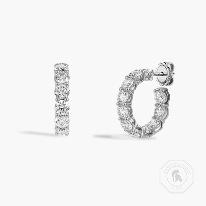 Brilliant Cut 5.50ct Diamond Hoop Earrings