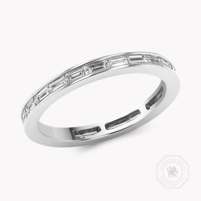 Baguette Cut 0.86ct Diamond Full Eternity Ring in 18ct White Gold