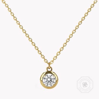 Skimming Stone 1.00ct Diamond Pendant in 18ct Yellow Gold