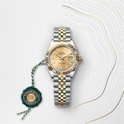 Lady-Datejust, Oyster, 28 mm, Oystersteel and yellow gold watch