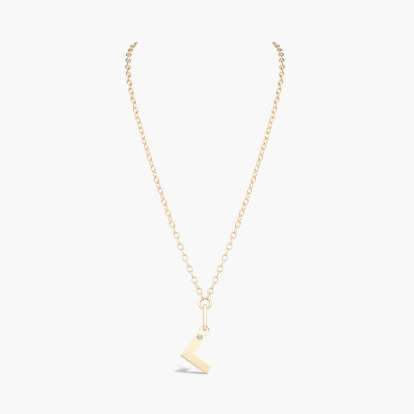 Letter L Diamond Pendant Charm
