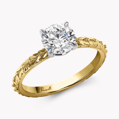 Apple Blossom 1.20ct Diamond Solitaire Ring in 18ct Yellow Gold