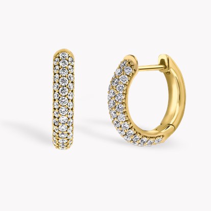 Havana 0.74ct Diamond Hoop Earrings in 18ct Yellow Gold