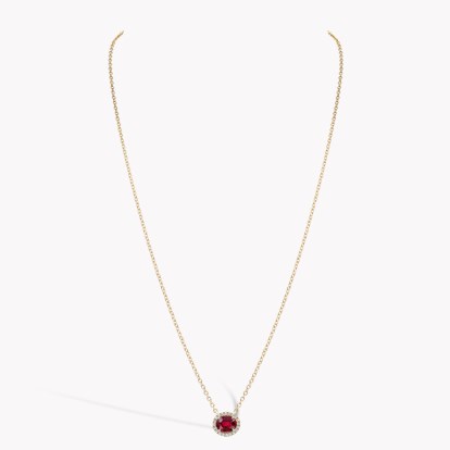 Oval Cut Ruby Pendant