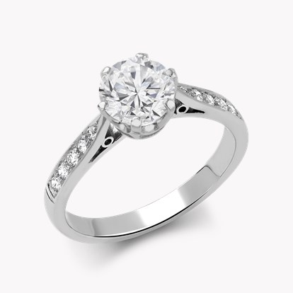 Antique Inspired 1.07ct Diamond Solitaire Ring in Platinum