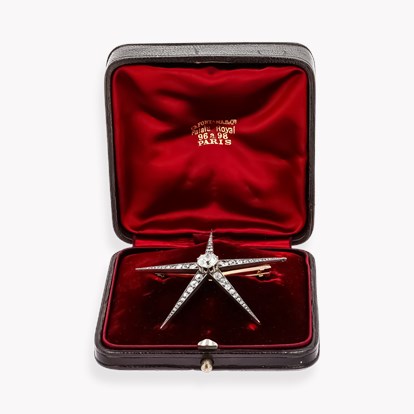 Belle Epoque 2.00ct Charles Fontana & Cie Diamond Star Brooch
