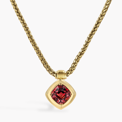Masterpiece Portrait Setting 22.87t Blood Orange Tourmaline Pendant in 18ct Yellow Gold