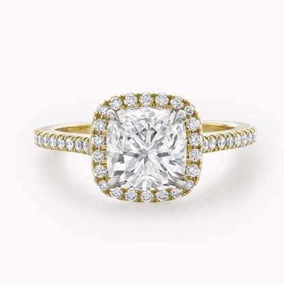 Celestial 2.01ct Cushion Cut Diamond Cluster Ring