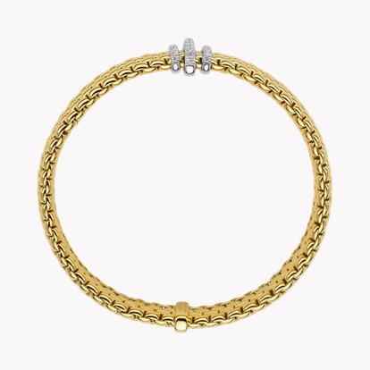 Fope Panorama Flex'it 0.23ct Diamond Bracelet in 18ct Yellow Gold