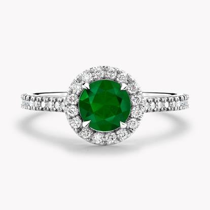 Celestial 0.69ct Emerald and Diamond Cluster Ring