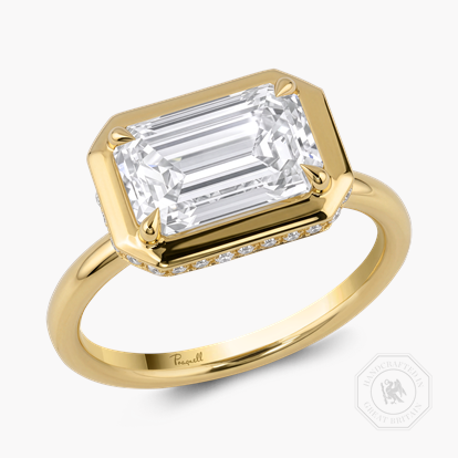 Skimming Stone Emerald Cut 2.75ct Diamond Ring