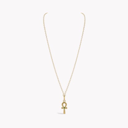 Ankh Cross Emerald Pendant Charm