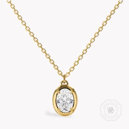 Skimming Stone 1.51ct Botswana Diamond Pendant in 18ct Yellow Gold