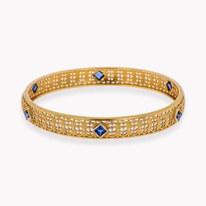 Victorian Table Cut Sapphire Bangle