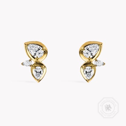 Skimming Stone 1.25ct Diamond Stud Earrings in 18ct Yellow Gold
