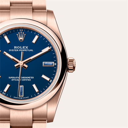 Oyster Perpetual 34, Oyster, 34 mm, Everose gold watch