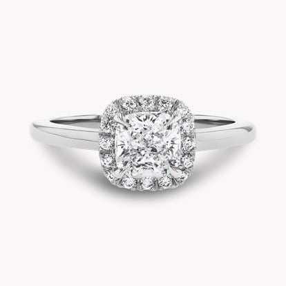 Celestial 1.00ct Cushion Cut Diamond Cluster Ring