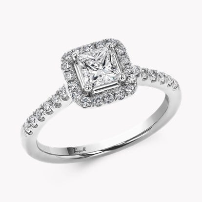 Celestial 0.50ct Princess Cut Diamond Cluster Ring in Platinum