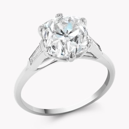 Art Deco Cartier Old Cut 3.01ct Diamond Ring in Platinum