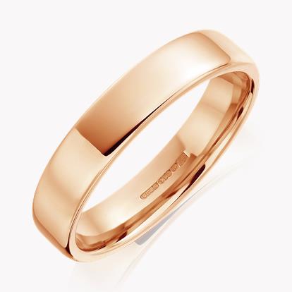 5mm Flat Court Wedding Ring in 18CT Rose Gold with softened edges 