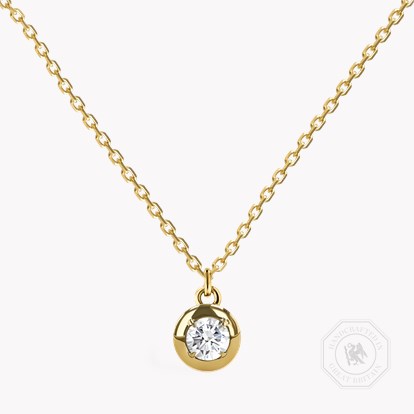 Skimming Stone 0.50ct Diamond Pendant in 18ct Yellow Gold