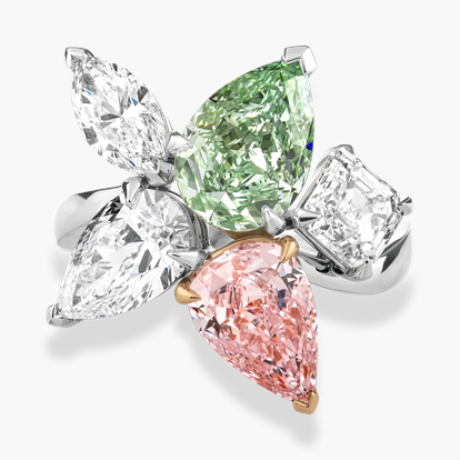 Masterpiece Bloom Setting Fancy Diamond Cluster Ring
