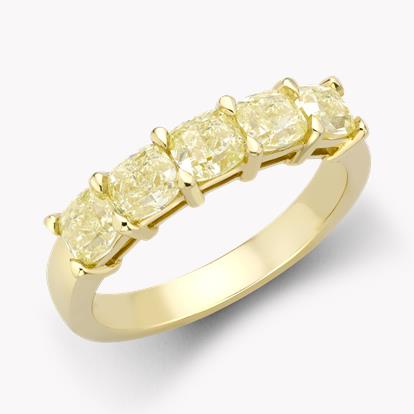 Five Stone Yellow Diamond Ring 2.00ct in 18ct Yellow Gold