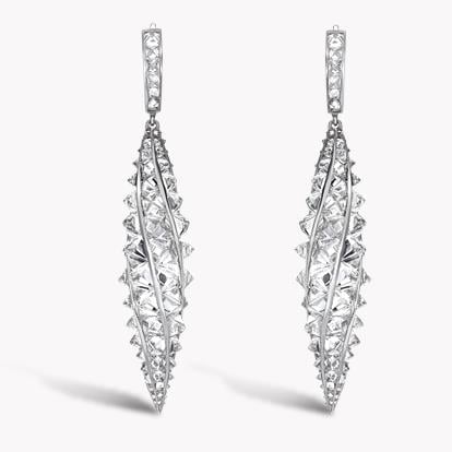 Masterpiece 18.34ct Inverted Diamond Twirl Drop Earrings in Platinum