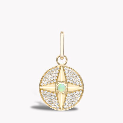 Opal Pendant Charm in 18ct Yellow Gold
