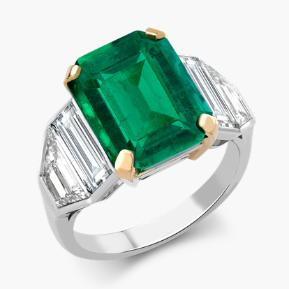 Masterpiece Colombian Emerald Ring 5.987ct in Platinum & 18ct Yellow Gold