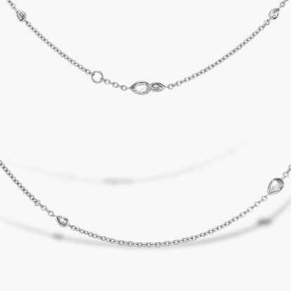 Skinny B Pear Shaped Diamond Pendant