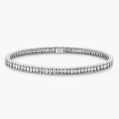 Adler Baguette Cut Diamond Line Bracelet 13ct in Platinum