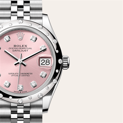 Datejust 31, Oyster, 31 mm, Oystersteel, white gold and diamonds watch