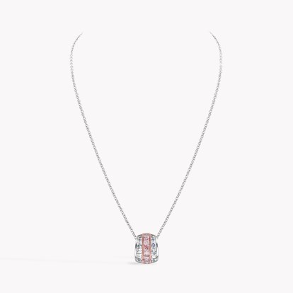 Manhattan 1.51ct Diamond and Pink Diamond Pendant in Platinum and 18ct Rose Gold