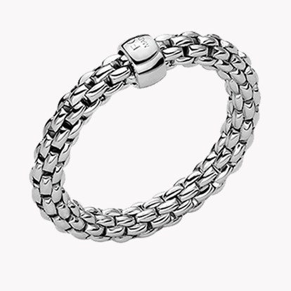 FOPE Essentials Medium Expandable Ring in 18ct White Gold