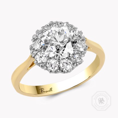Coronet Old Cut 1.36ct Diamond Cluster Ring