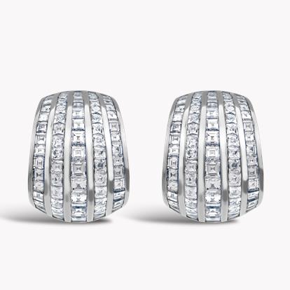 Manhattan Classic Huggie Earrings 2.44ct in 18ct White Gold