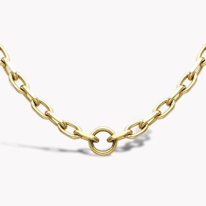 45cm Angled Trace Chain In 18ct Yellow Gold