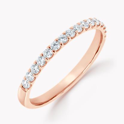 Brilliant Cut Diamond Half Eternity Ring 0.36ct in 18ct Rose Gold